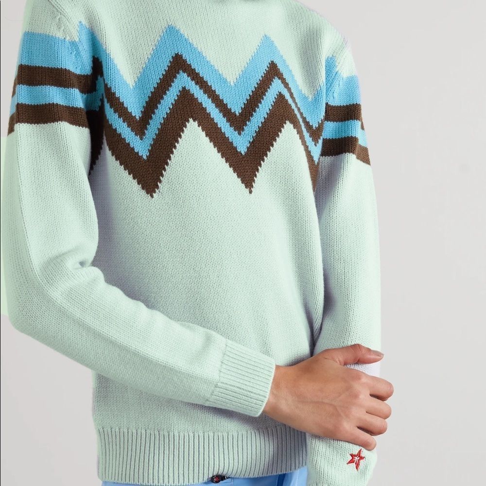 PERFECT MOMENT Alpine intarsia merino wool turtleneck sweater NEW WITH TAGS - Picture 2 of 6
